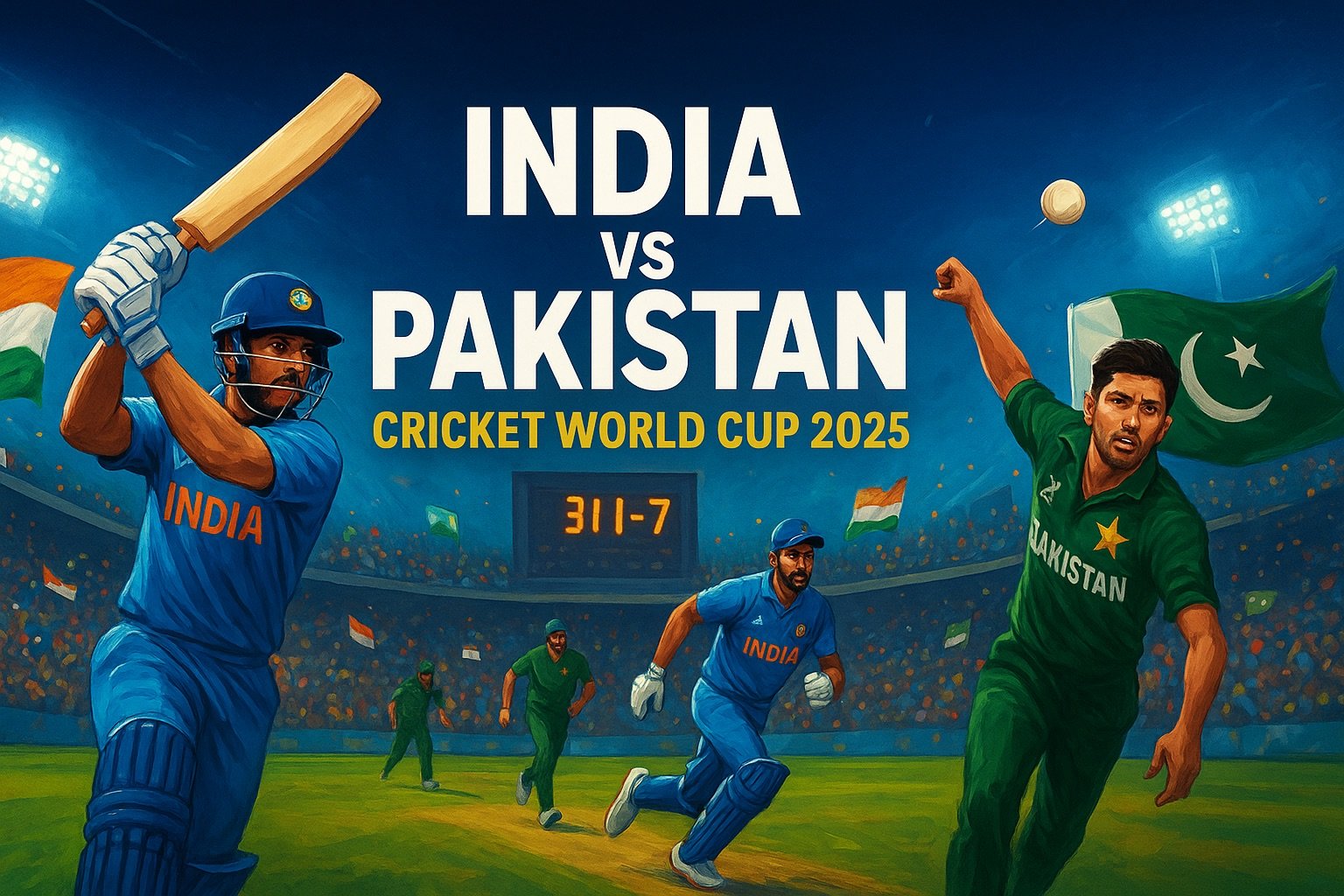 🏏 Blog 1: India vs Pakistan Cricket World Cup 2025 – Full Match Preview, Highlights & Scorecard